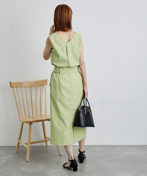 ROPE' PICNIC(ロペピクニック)の「洗える/2WAY・セットアップ対応/ウエストベルトストレートスカート(スカート・レディース・ブラック/ベージュ/グリーン系その他・38/36)」の17枚目の写真
