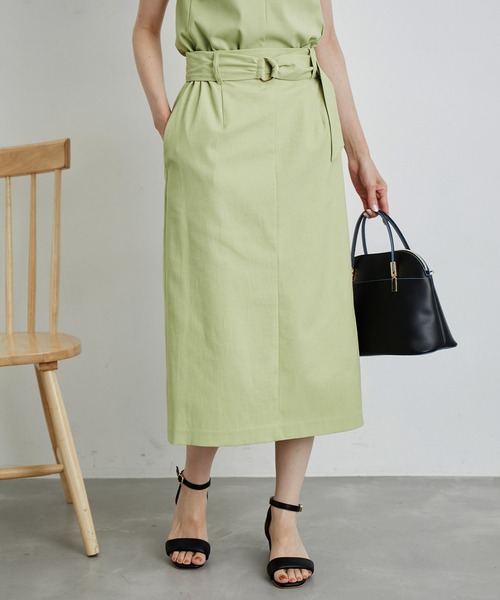 ROPE' PICNIC(ロペピクニック)の「洗える/2WAY・セットアップ対応/ウエストベルトストレートスカート(スカート・レディース・ブラック/ベージュ/グリーン系その他・38/36)」の18枚目の写真