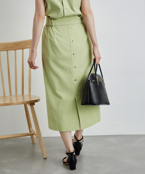 ROPE' PICNIC(ロペピクニック)の「洗える/2WAY・セットアップ対応/ウエストベルトストレートスカート(スカート・レディース・ブラック/ベージュ/グリーン系その他・38/36)」の19枚目の写真
