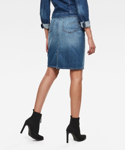 G-STAR(ジースター)の「3301 PENCIL SKIRT/デニムスカート(デニムスカート・レディース・ライトインディゴブルー・25inch/26inch/27inch/24inch)」の2枚目の写真