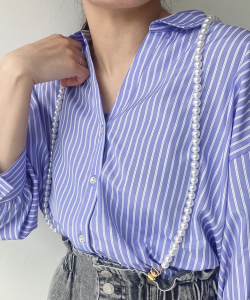 AS KNOW AS plus（アズノゥアズプラス）の「パールサスペンダー（サスペンダー・レディース・ブラック系その他・FREE）」の2枚目の写真