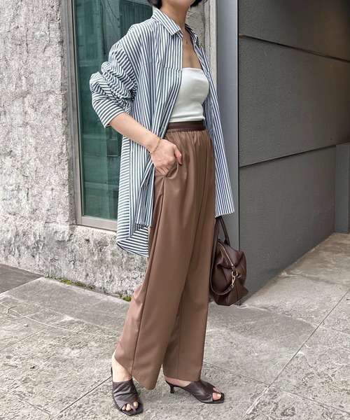 COLLAGE GALLARDAGALANTE（コラージュガリャルダガランテ）の「【OT】バックオープンシャツ（シャツ/ブラウス・レディース・サックスブルー/グリーン/ホワイト・FREE）」の18枚目の写真