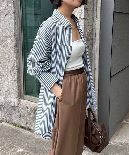 COLLAGE GALLARDAGALANTE（コラージュガリャルダガランテ）の「【OT】バックオープンシャツ（シャツ/ブラウス・レディース・サックスブルー/グリーン/ホワイト・FREE）」の14枚目の写真