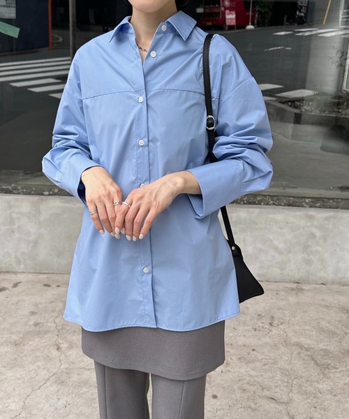 COLLAGE GALLARDAGALANTE（コラージュガリャルダガランテ）の「【OT】バックオープンシャツ（シャツ/ブラウス・レディース・サックスブルー/グリーン/ホワイト・FREE）」の21枚目の写真