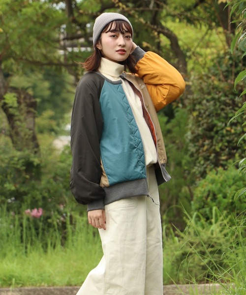 KRIFF MAYER Lady's Collection（クリフメイヤーレディースコレクション）の「ひっくりノーカラーJK（ノーカラージャケット・レディース・ブラック/ベージュ/サックスブルー/ナチュラル/カラフル/その他5・LARGE/MEDIUM）」の5枚目の写真