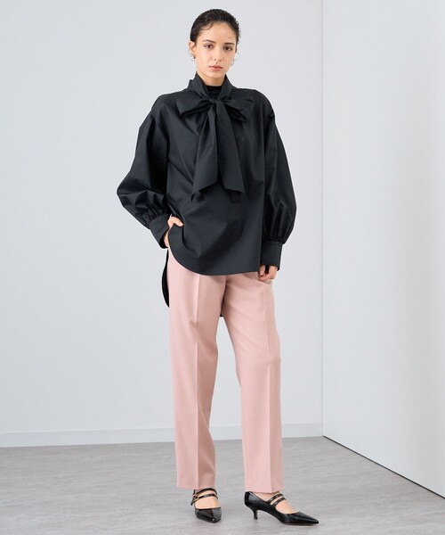 ANAYI（アナイ）の「ウールツイルストレッチストレートパンツ（スラックス・レディース・チャコールグレー/ピンク/キャメル・38/36）」の20枚目の写真