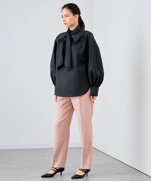 ANAYI（アナイ）の「ウールツイルストレッチストレートパンツ（スラックス・レディース・チャコールグレー/ピンク/キャメル・38/36）」の16枚目の写真