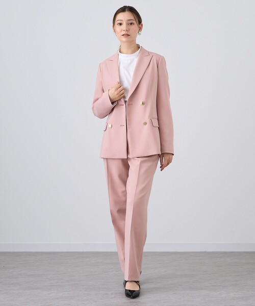 ANAYI（アナイ）の「ウールツイルストレッチストレートパンツ（スラックス・レディース・チャコールグレー/ピンク/キャメル・38/36）」の17枚目の写真