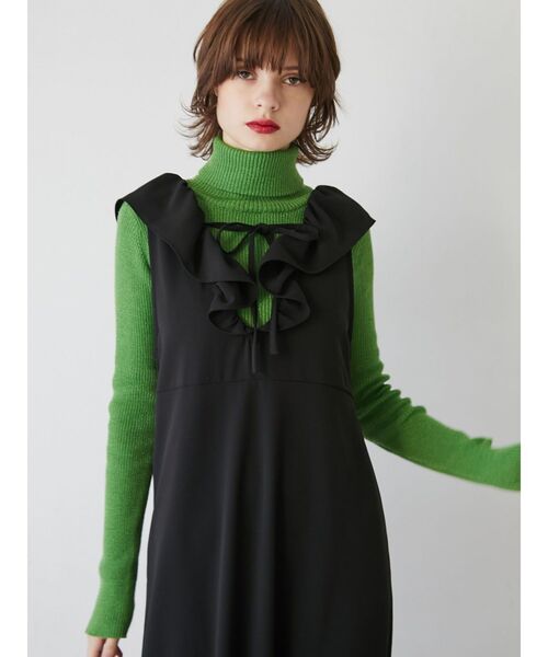 jouetie（ジュエティ）の「レイヤードフリルワンピース（ワンピース・レディース・ブラック/ベージュ/ブルー・MEDIUM）」の14枚目の写真