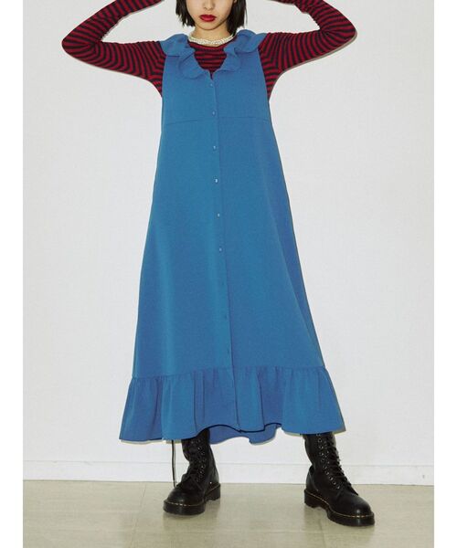 jouetie（ジュエティ）の「レイヤードフリルワンピース（ワンピース・レディース・ブラック/ベージュ/ブルー・MEDIUM）」の15枚目の写真