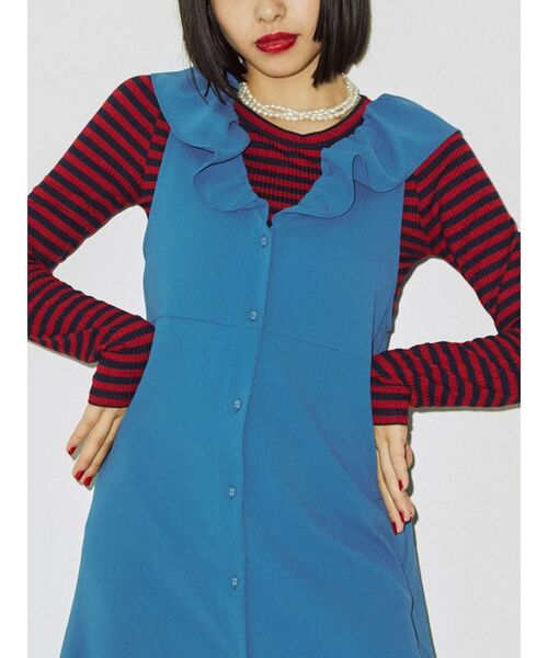 jouetie（ジュエティ）の「レイヤードフリルワンピース（ワンピース・レディース・ブラック/ベージュ/ブルー・MEDIUM）」の18枚目の写真