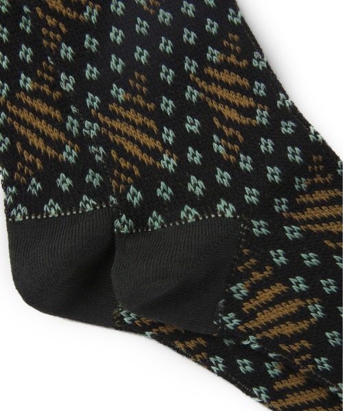 JNBY（ジェーエヌビーワイ）の「Geometric Patterned Stretch Cottonblend Socks（ソックス/靴下