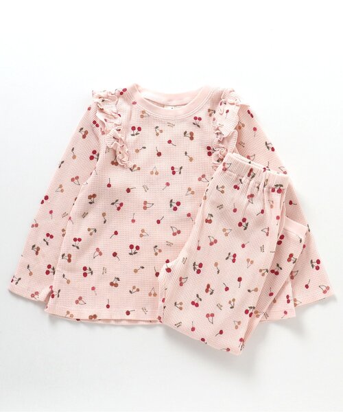 apres les cours（アプレレクール）の「【長袖】さくらんぼ・花柄パジャマ（ルームウェア/パジャマ・キッズ・アイボリー/ピンク・110/80/120/90/130/100）」の10枚目の写真