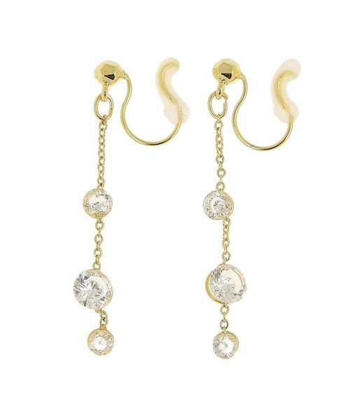 itam（アイタム）の「【itam】アイタム/ キュービックジルコニアノンホールピアス/ 金属アレルギー対応（イヤリング・レディース・ゴールド/ピンクゴールド/シルバー・FREE）」の8枚目の写真