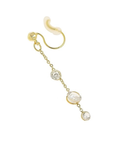 itam（アイタム）の「【itam】アイタム/ キュービックジルコニアノンホールピアス/ 金属アレルギー対応（イヤリング・レディース・ゴールド/ピンクゴールド/シルバー・FREE）」の9枚目の写真