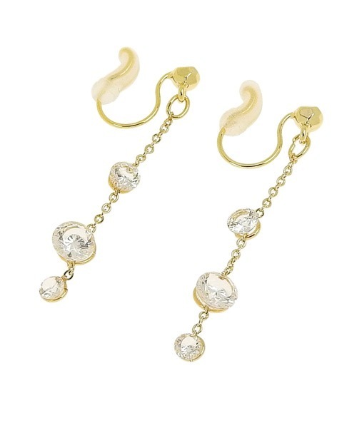 itam（アイタム）の「【itam】アイタム/ キュービックジルコニアノンホールピアス/ 金属アレルギー対応（イヤリング・レディース・ゴールド/ピンクゴールド/シルバー・FREE）」の10枚目の写真