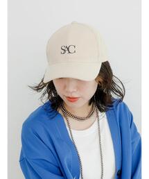 Samansa Mos2 blue | コーデュロイロゴキャップ(ハット)