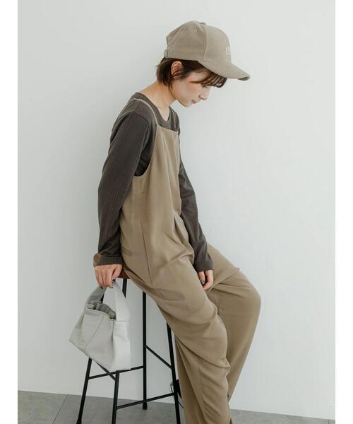 Samansa Mos2 blue(サマンサモスモスブルー)の「コーデュロイロゴキャップ(ハット・レディース・グレー/ブラック/キナリ・F)」の6枚目の写真