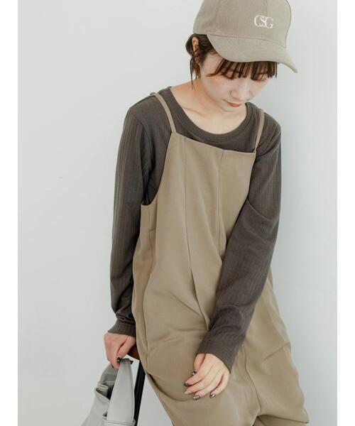 Samansa Mos2 blue(サマンサモスモスブルー)の「コーデュロイロゴキャップ(ハット・レディース・グレー/ブラック/キナリ・F)」の7枚目の写真