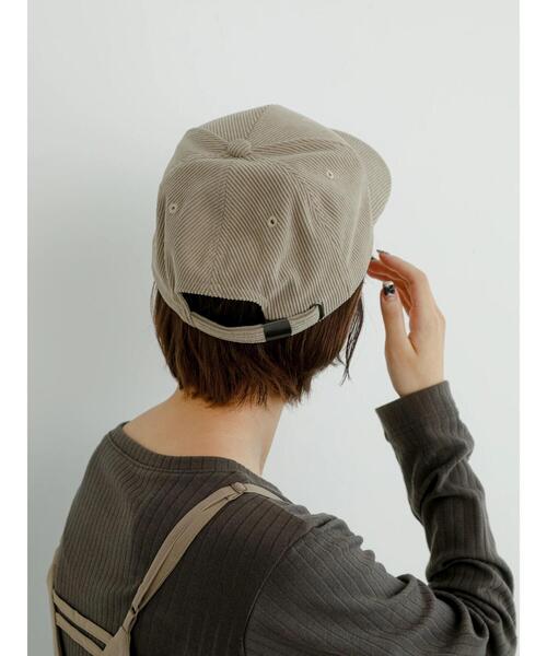 Samansa Mos2 blue(サマンサモスモスブルー)の「コーデュロイロゴキャップ(ハット・レディース・グレー/ブラック/キナリ・F)」の8枚目の写真