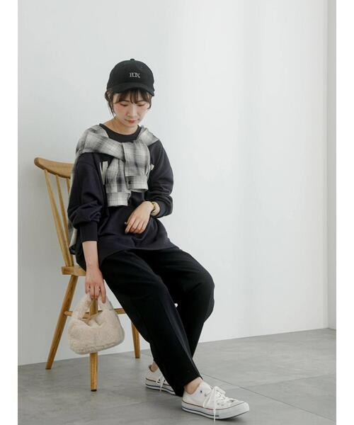 Samansa Mos2 blue(サマンサモスモスブルー)の「コーデュロイロゴキャップ(ハット・レディース・グレー/ブラック/キナリ・F)」の9枚目の写真