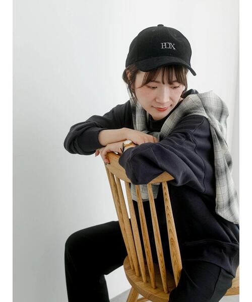 Samansa Mos2 blue(サマンサモスモスブルー)の「コーデュロイロゴキャップ(ハット・レディース・グレー/ブラック/キナリ・F)」の10枚目の写真