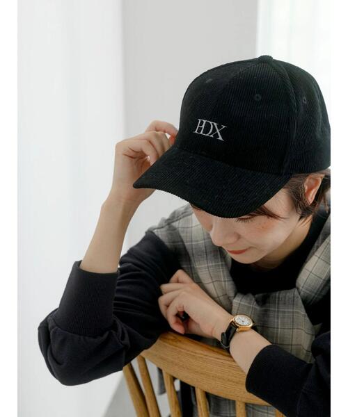 Samansa Mos2 blue(サマンサモスモスブルー)の「コーデュロイロゴキャップ(ハット・レディース・グレー/ブラック/キナリ・F)」の12枚目の写真