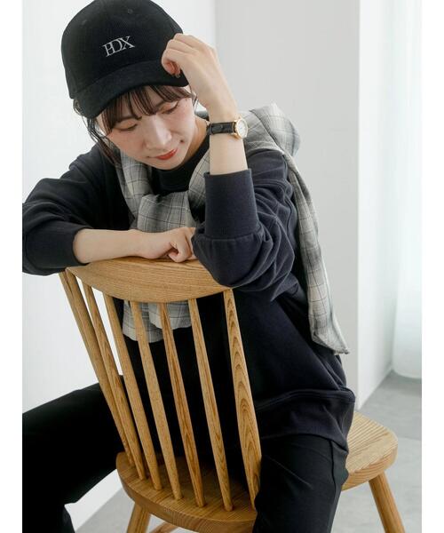 Samansa Mos2 blue(サマンサモスモスブルー)の「コーデュロイロゴキャップ(ハット・レディース・グレー/ブラック/キナリ・F)」の13枚目の写真