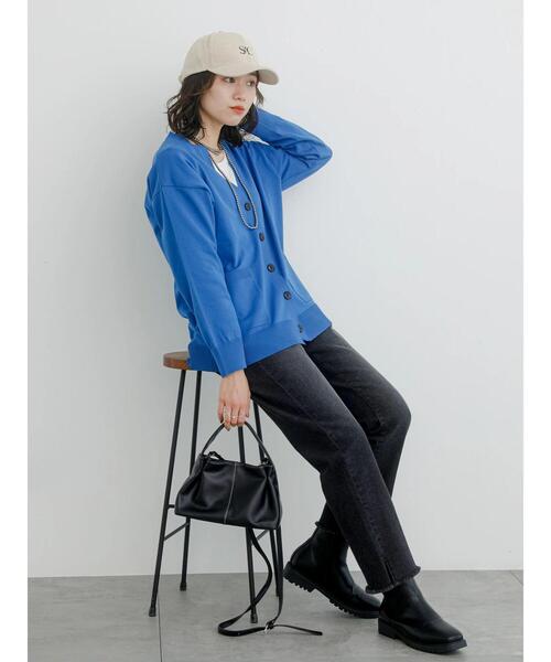 Samansa Mos2 blue(サマンサモスモスブルー)の「コーデュロイロゴキャップ(ハット・レディース・グレー/ブラック/キナリ・F)」の14枚目の写真