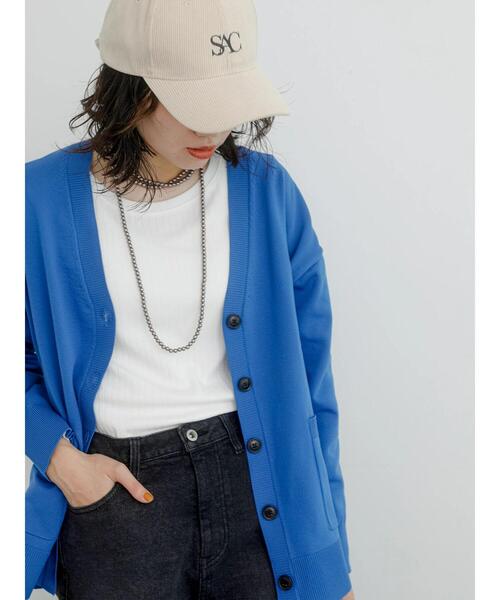 Samansa Mos2 blue(サマンサモスモスブルー)の「コーデュロイロゴキャップ(ハット・レディース・グレー/ブラック/キナリ・F)」の15枚目の写真