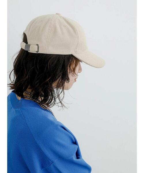 Samansa Mos2 blue(サマンサモスモスブルー)の「コーデュロイロゴキャップ(ハット・レディース・グレー/ブラック/キナリ・F)」の19枚目の写真