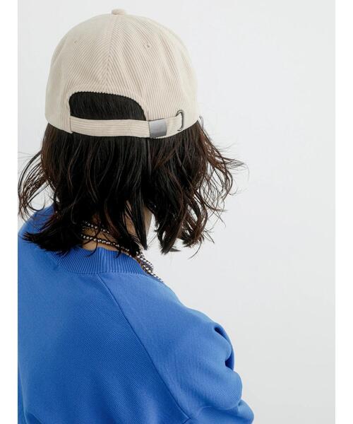 Samansa Mos2 blue(サマンサモスモスブルー)の「コーデュロイロゴキャップ(ハット・レディース・グレー/ブラック/キナリ・F)」の20枚目の写真
