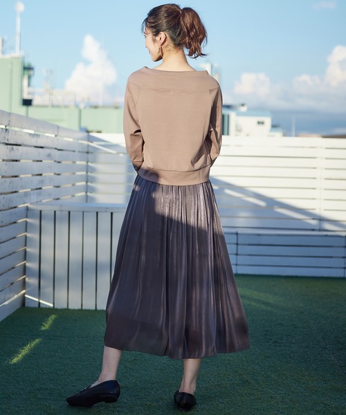 12Twelve Agenda(トゥエルブ アジェンダ)の「フード風7分袖プルオーバー(Tシャツ/カットソー・レディース・ブラウン/ブラック/グレー・M)」の14枚目の写真