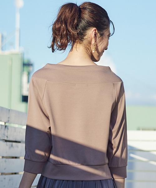 12Twelve Agenda(トゥエルブ アジェンダ)の「フード風7分袖プルオーバー(Tシャツ/カットソー・レディース・ブラウン/ブラック/グレー・M)」の17枚目の写真