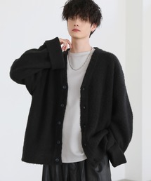 ルーズシルエットロールアップボリュームスリーブカーディガン