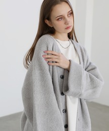 LILL | ルーズシルエットロールアップボリュームスリーブカーディガン(カーディガン/ボレロ)