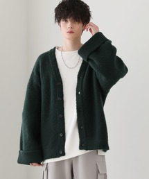 ルーズシルエットロールアップボリュームスリーブカーディガン