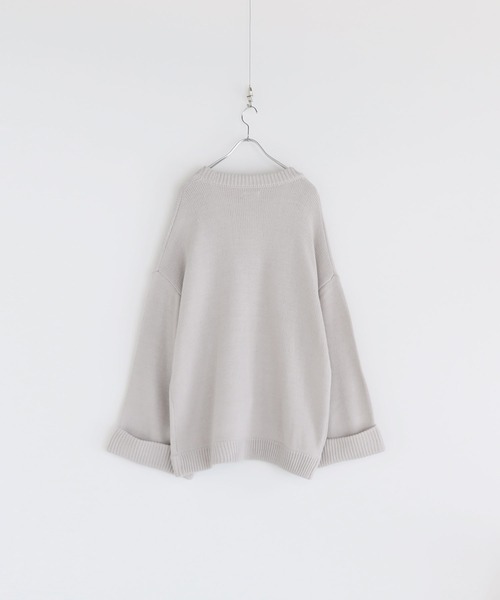 LILL（リル）の「ルーズシルエットロールアップボリュームスリーブカーディガン（カーディガン/ボレロ・メンズ・ブルーグレー/ダークブラウン/チャコールグレー/ブラック/アイボリー/ライトグレー系/ダークグリーン系/ブラック系・S/XL/M/L）」の10枚目の写真