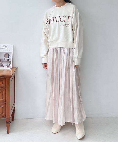 AS KNOW AS plus（アズノゥアズプラス）の「☆前後着用可能 2WAYラグランスウェットプルオーバー（スウェット・レディース・杢グレー/ネイビー/キナリ・FREE）」の6枚目の写真