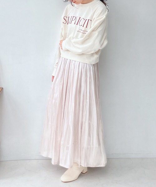 AS KNOW AS plus（アズノゥアズプラス）の「☆前後着用可能 2WAYラグランスウェットプルオーバー（スウェット・レディース・杢グレー/ネイビー/キナリ・FREE）」の8枚目の写真