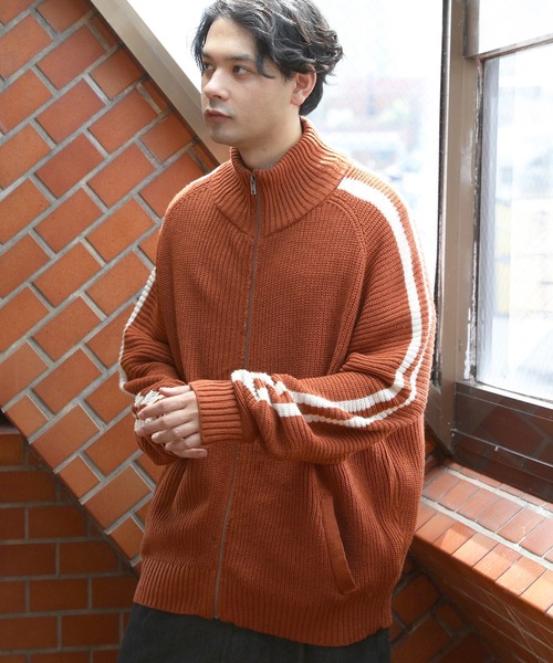 8(eight)（エイト）の「ラインニットトラックジャケット（ブルゾン