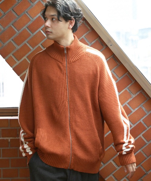 8(eight)（エイト）の「ラインニットトラックジャケット（ブルゾン