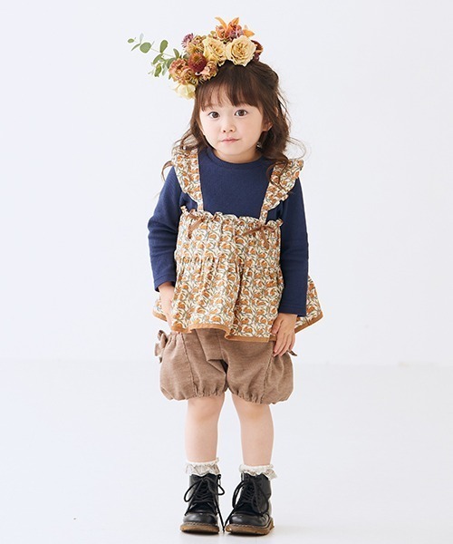 Love&Peace&Money（ラブアンドピースアンドマネー）の「Cotton Tail ドッキングチュニック（チュニック・キッズ・キャメル/ピンク・120cm/80ｃｍ/90cm/100cm/110cm）」の6枚目の写真