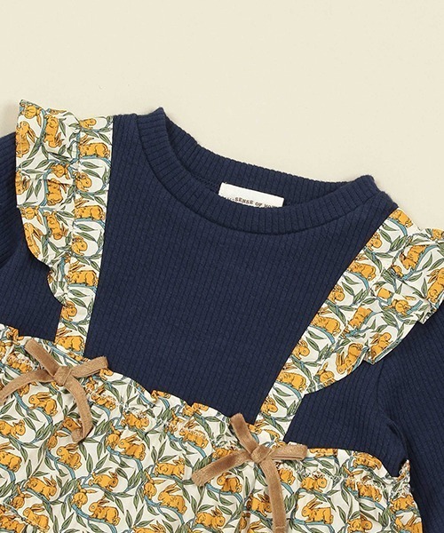 Love&Peace&Money（ラブアンドピースアンドマネー）の「Cotton Tail ドッキングチュニック（チュニック・キッズ・キャメル/ピンク・120cm/80ｃｍ/90cm/100cm/110cm）」の14枚目の写真