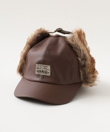 Well-Tailored（ウェルテイラード）の「Well-Tailored コーデュロイ/フェイクレザー フラップファーキャップ / イヤーフラップ フライトキャップ（キャップ）」