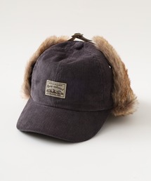 Well-Tailored（ウェルテイラード）の「Well-Tailored コーデュロイ/フェイクレザー フラップファーキャップ / イヤーフラップ フライトキャップ（キャップ）」