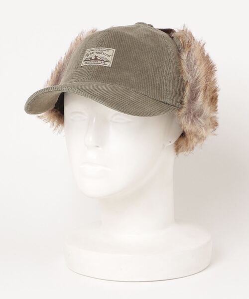 Well-Tailored（ウェルテイラード）の「Well-Tailored FLAP CAP CORDUROY（キャップ・メンズ・モカ/ブラック/カーキ/ベージュ・FREE）」の4枚目の写真