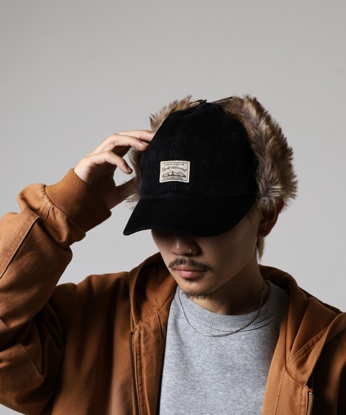 Well-Tailored（ウェルテイラード）の「Well-Tailored FLAP CAP CORDUROY（キャップ・メンズ・モカ/ブラック/カーキ/ベージュ・FREE）」の7枚目の写真