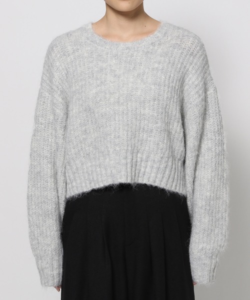 mysty woman（ミスティウーマン）の「ラウンドネックショートプルオーバー　989417（ニット/セーター・レディース・ライトグレー/チャコールグレー/ブルー/ピンク・FREE）」の13枚目の写真
