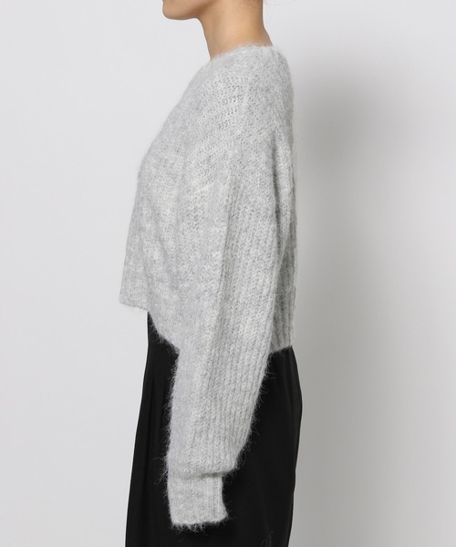 mysty woman（ミスティウーマン）の「ラウンドネックショートプルオーバー　989417（ニット/セーター・レディース・ライトグレー/チャコールグレー/ブルー/ピンク・FREE）」の14枚目の写真